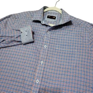 Johnston‎ and Murphy Long Sleeve Men's Multicolor Button-Up Size Large
